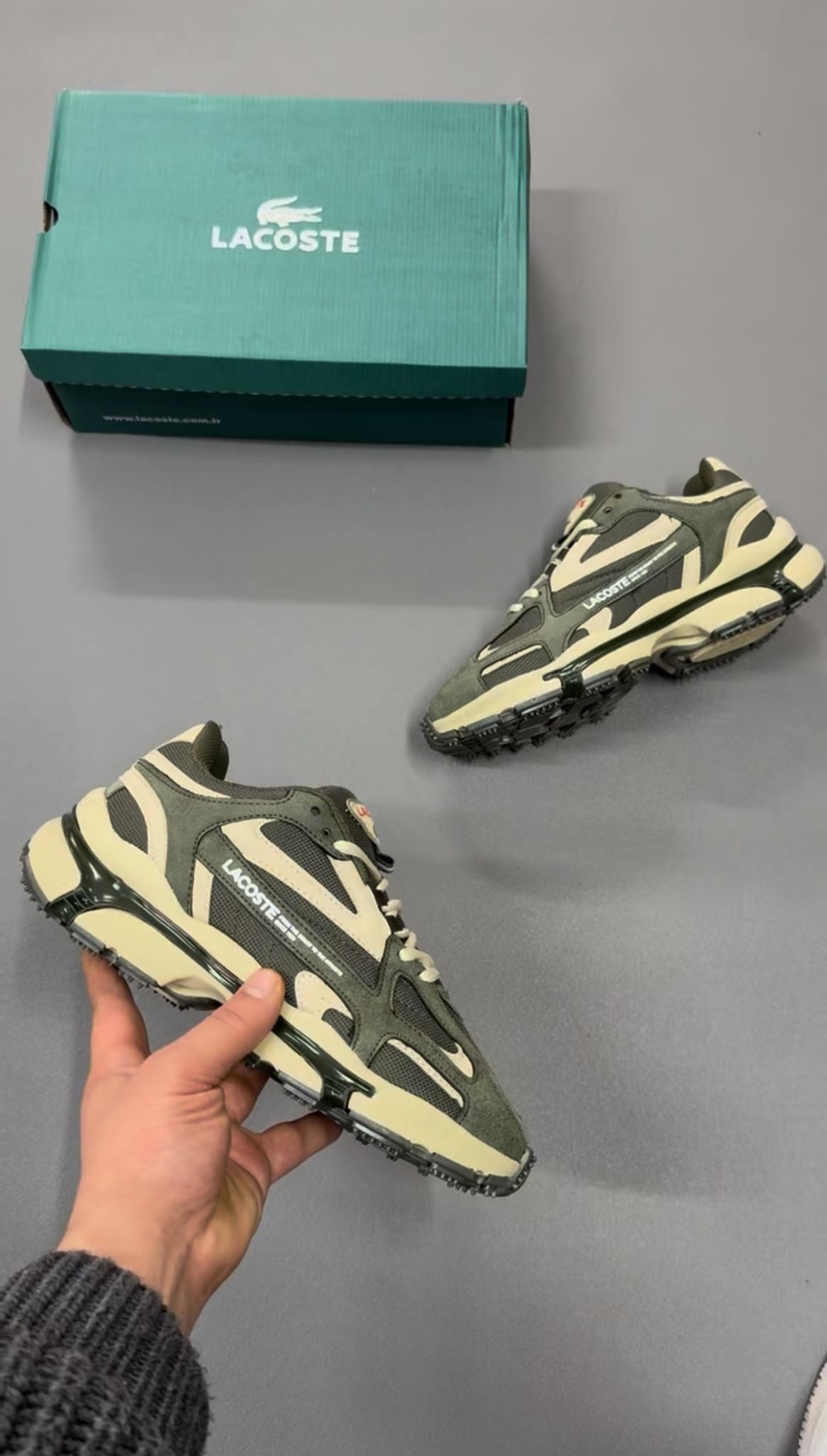 Lacoste 01 Yeşil Beyaz